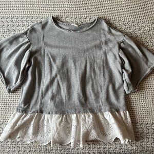 Caslon sweater top size small with eyelet trim